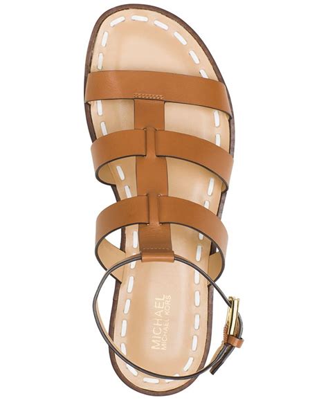 michael kors fallon glaidator sandal browna nd gold